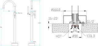 Смеситель для ванны Boheme Brillante 469-CR